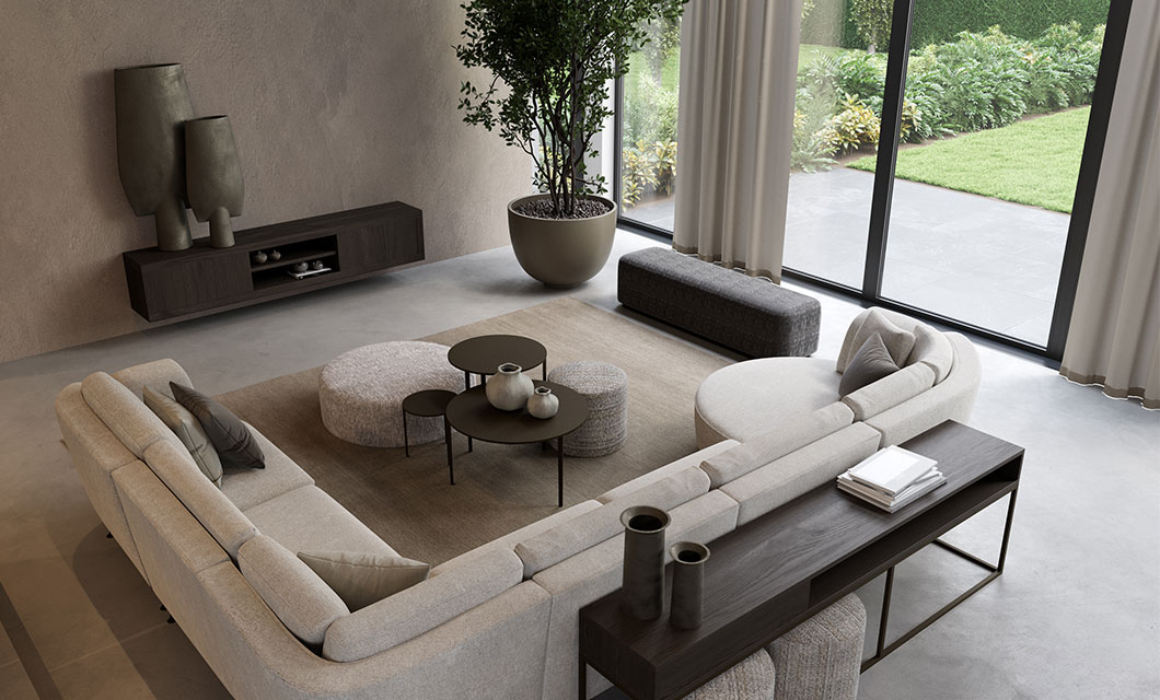 3D tekening van een hofstede raanhuis trentino interieur bij Hoogebeen Interieur